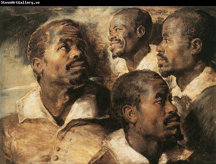 Peter Paul Rubens Four Studies of the Head of a Negro